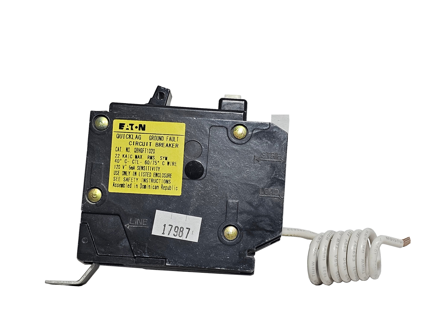 QBHGFT1020 - 20 Amp, GFCI (5mA) Circuit Breaker