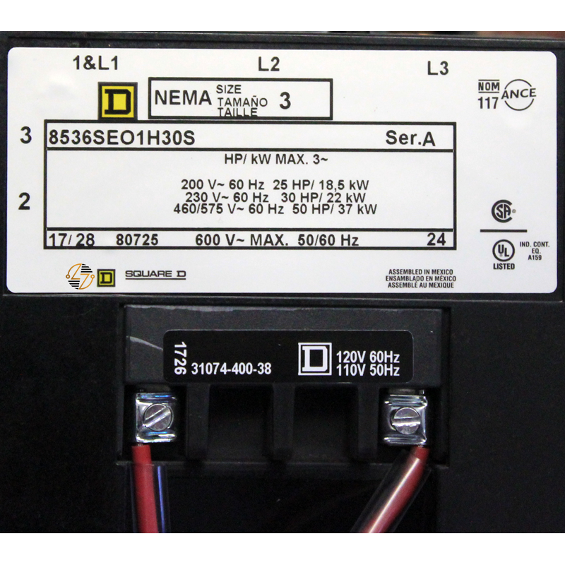 8536SEO1V02H30S - Square D Magnetic Starter