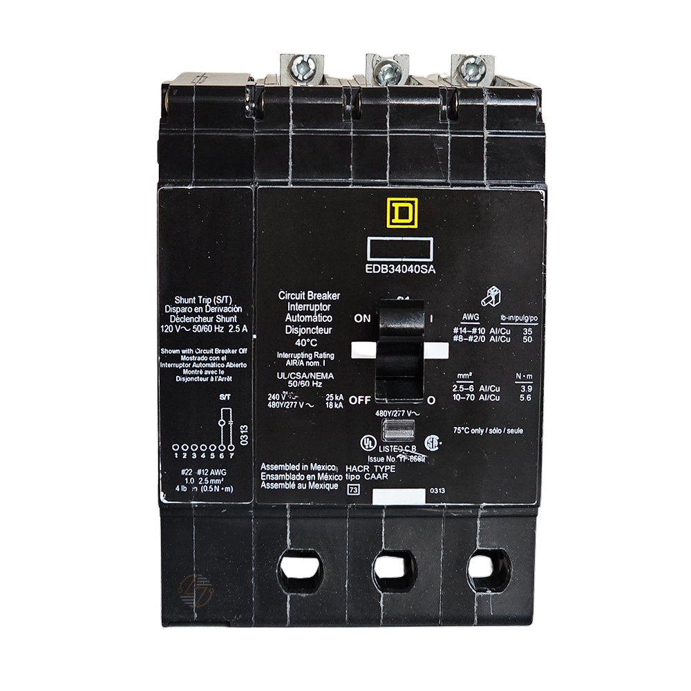 EDB34040SA - 40Amp Circuit Breaker with Shunt Trip