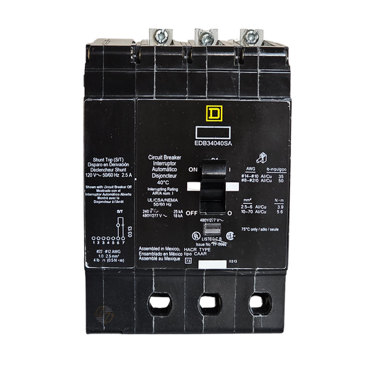 EDB34040SA - 40Amp Circuit Breaker with Shunt Trip