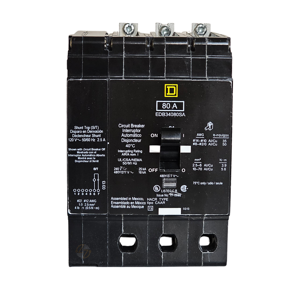 EDB34080SA - 80 Amp Circuit Breaker w/ Shunt Trip