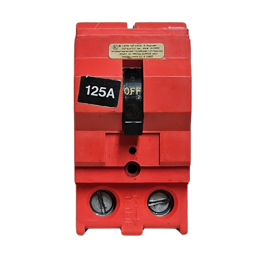 Crouse-Hinds MP2125 - 125 Amp Single Toggle Circuit Breaker with Hump
