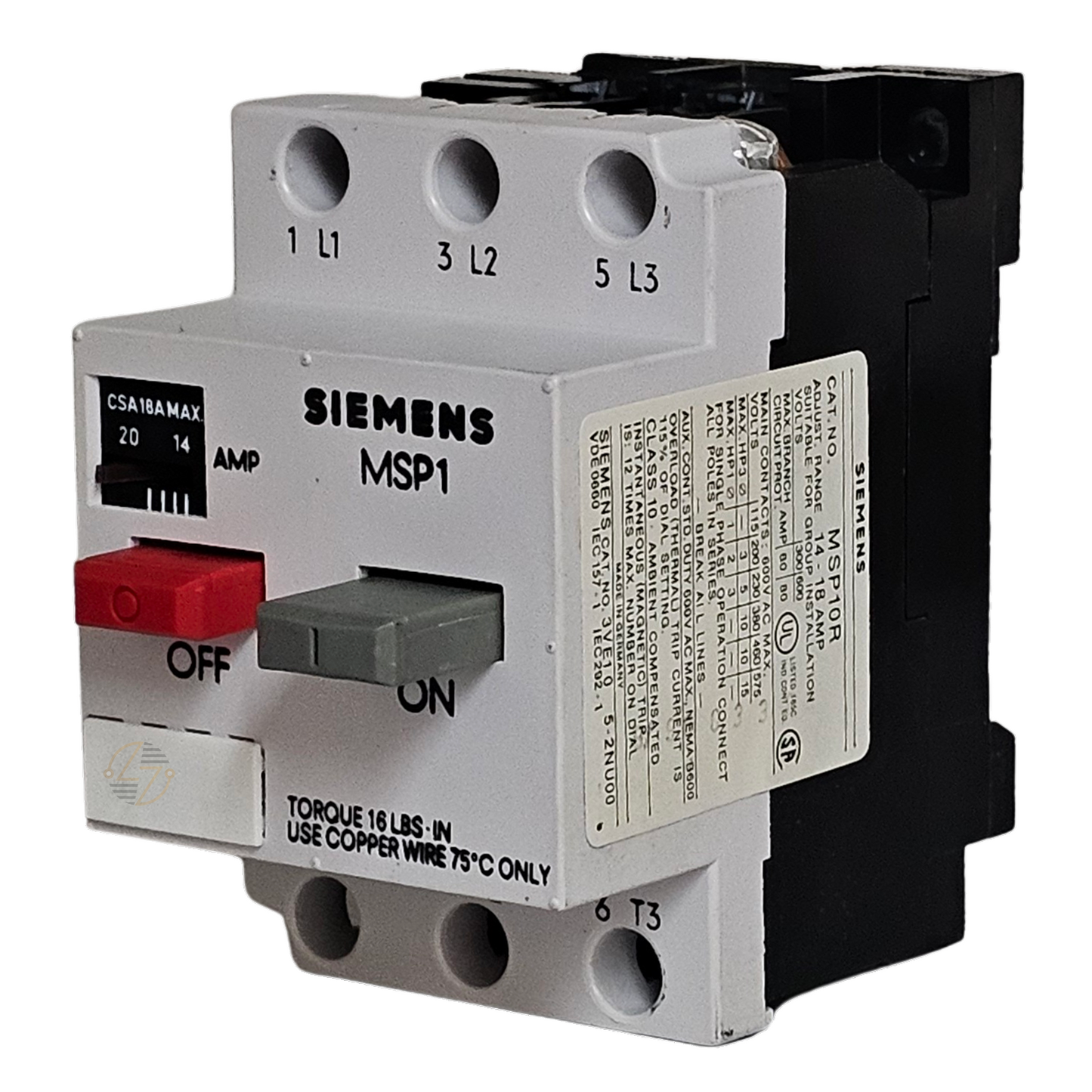 MSP10R - 14-18 Amp Manual Motor Starter