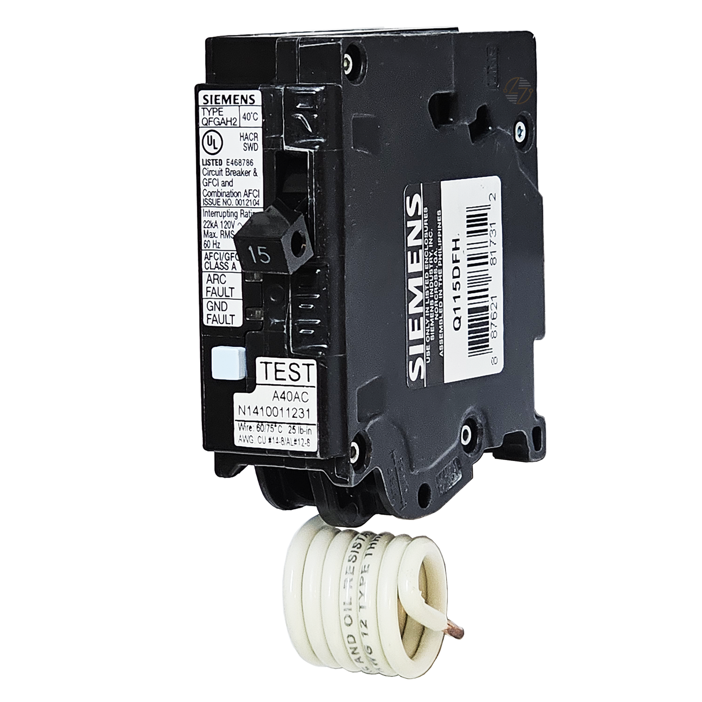 Q115DFH - 15 Amp 22k Dual Function AFCI/GFCI Circuit Breaker