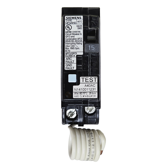 Q115DFH - 15 Amp 22k Dual Function AFCI/GFCI Circuit Breaker