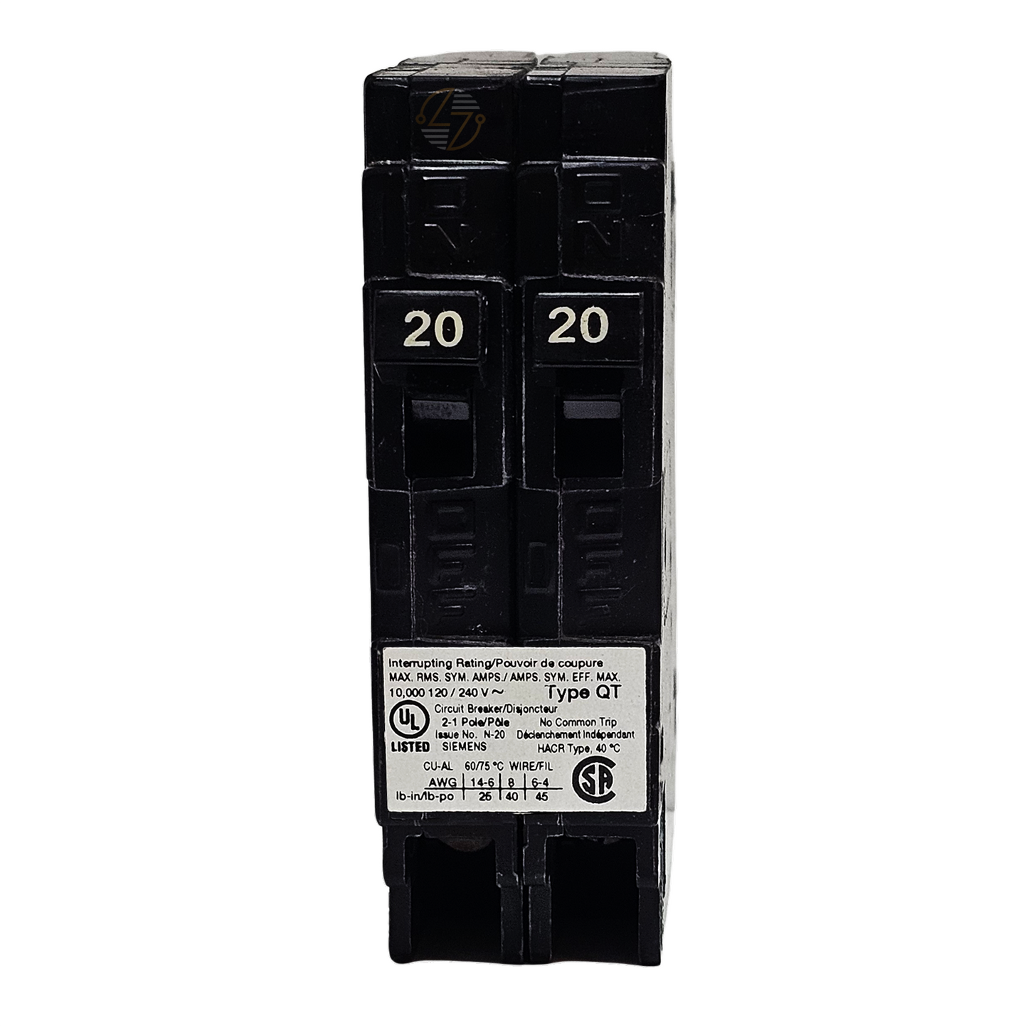 Q2020NC - Duplex 20/20 Circuit Breaker