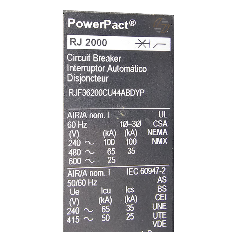 RJF36200CU44ABDYP - 2000 Amp Circuit Breaker with Lockoff and Overcurrent Trip Switch (SDE)